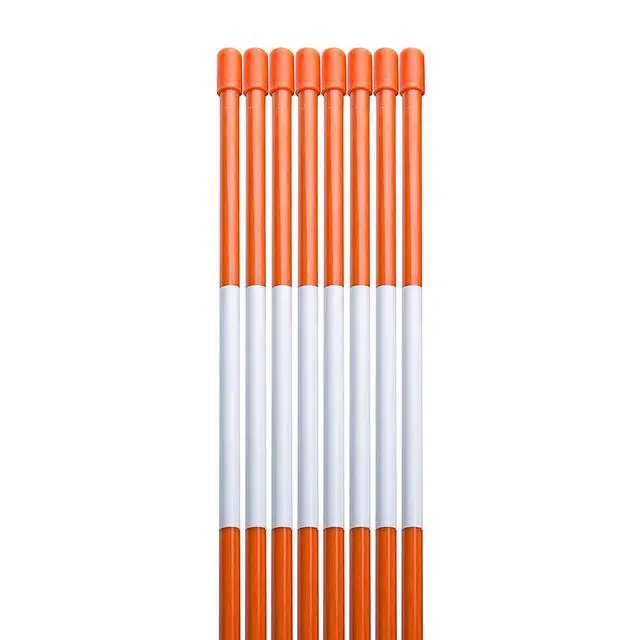 Alt view image 2 of 7 - Sunnyglade 100PCS 48 Inch Driveway Marker 5/16 Inch Dia Reflective Driveway Poles Fiberglass Snow Stakes with Reflective Tape for Easy Visibility at Night