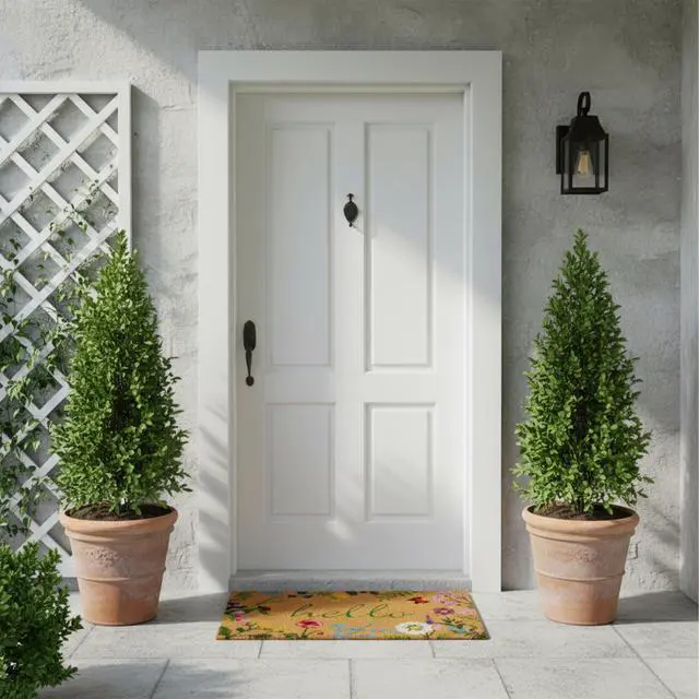 Alt view image 3 of 7 - Calloway Mills 105993048 Floral Hello Doormat, 30"x48"
