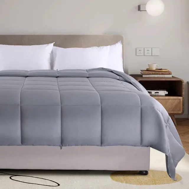 Main image of NEXHOME PRO Viscose from Bamboo Cooling Comforter,Light Grey Queen Lightweight Organic Natural Duvet Insert, Summer Bedding Blanket Cool for Hot Sleepers, 8 Corner Tabs(90"x 90")