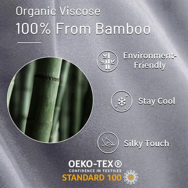 Alt view image 2 of 6 - NEXHOME PRO Viscose from Bamboo Cooling Comforter,Light Grey Queen Lightweight Organic Natural Duvet Insert, Summer Bedding Blanket Cool for Hot Sleepers, 8 Corner Tabs(90"x 90")