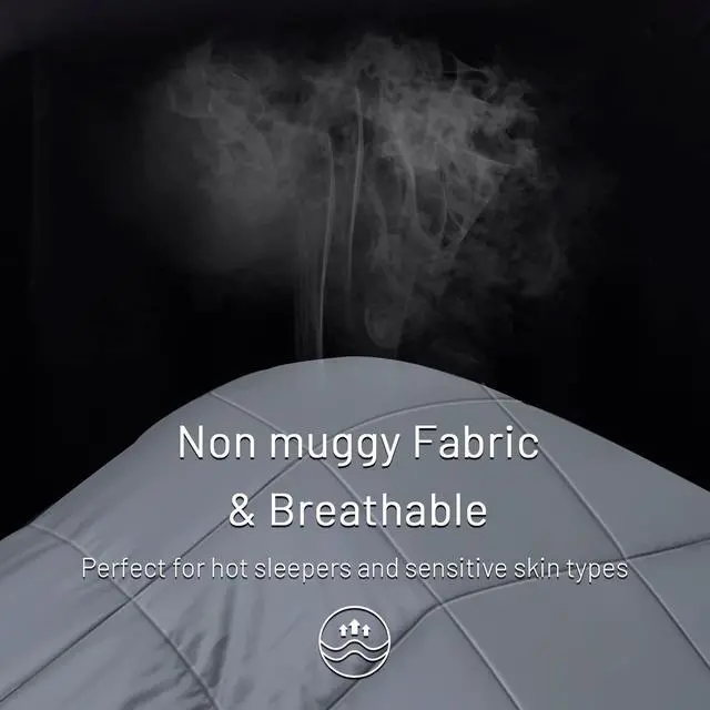 Alt view image 3 of 6 - NEXHOME PRO Viscose from Bamboo Cooling Comforter,Light Grey Queen Lightweight Organic Natural Duvet Insert, Summer Bedding Blanket Cool for Hot Sleepers, 8 Corner Tabs(90"x 90")
