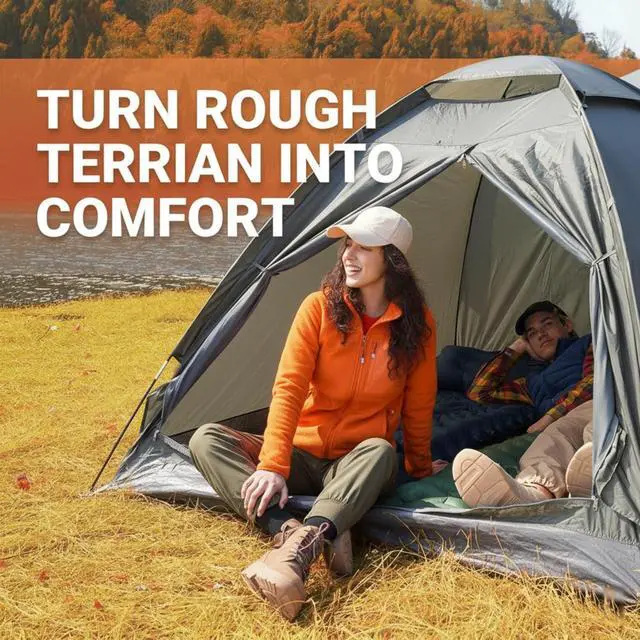 Alt view image 2 of 7 - KingCamp Sleeping Pad for Camping, Backpacking Ultralight Camping Mat with Inflatable Pillow & Foot Pump, Lightweight Campact Camp Gear Single Mattress for Backpacker Outdoor Hiking Travel Trip (Grey)