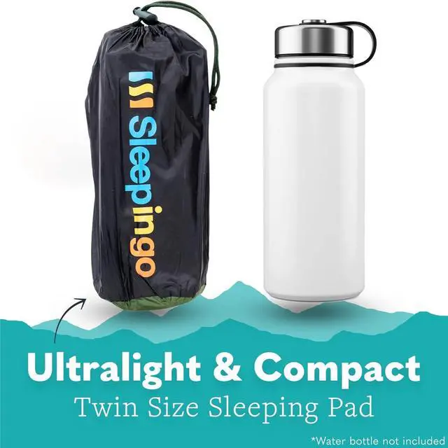 Alt view image 5 of 6 - Sleepingo Light Weight Sleeping Mat for Camping - Ultralight Backpacking Sleeping Pad - Inflatable, Compact Sleep Pad for Hiking and Travel - Portable Backpacker Sleep Mat - Pack of 2-73.5" x 21.5"