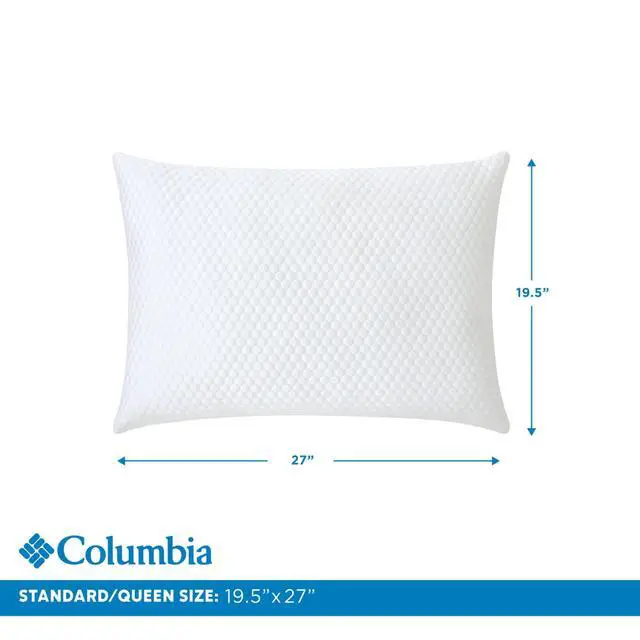 Alt view image 3 of 7 - Columbia Comfort Ice Fiber Back & Stomach Sleeper Down Alternative Bed Pillow with Polyester Fiberfill, Supportive Cooling Double Sided Breathable Cover - Standard/Queen, Pack of 1