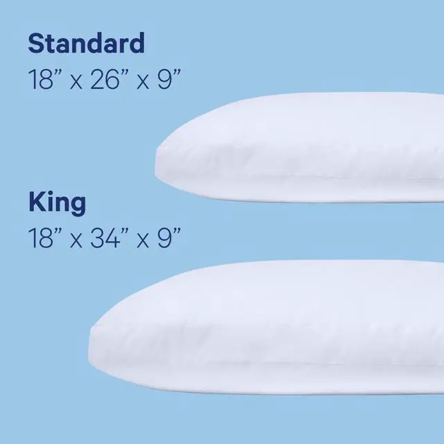 Alt view image 5 of 7 - Casper Sleep Original Pillow, Standard Size Medium Soft Feel, Down-Alternative Fill, Supports Side, Back & Stomach Sleepers, Neck Pain Relief, Machine Washable