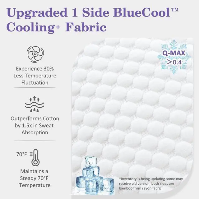 Alt view image 2 of 7 - HOMELAB Adjustable Shredded Memory Foam Pillows King Size, Cooling Bed Pillows for Sleeping with Removable Cover, 2 Packs Medium Pillows for Side Stomach & Back Sleepers, 20"x34"