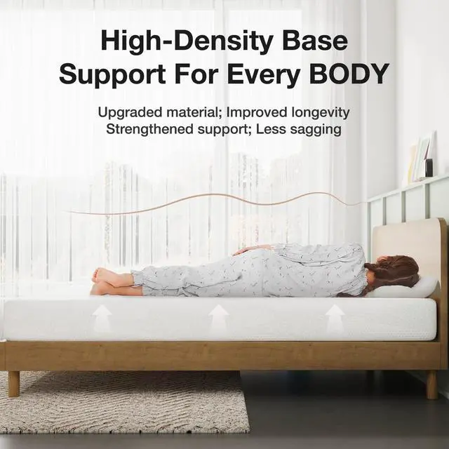 Alt view image 4 of 7 - Novilla Twin Mattress, 6 Inch Twin Bed Mattress for Kids, Gel Memory Foam Mattresses for Cooling Night Sleep & Pressure Relief, CertiPUR-US Certified