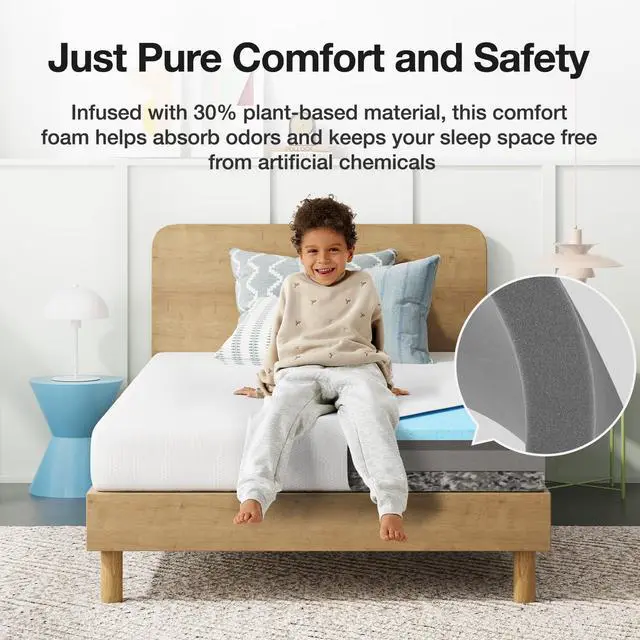 Alt view image 6 of 7 - Novilla Twin Mattress, 6 Inch Twin Bed Mattress for Kids, Gel Memory Foam Mattresses for Cooling Night Sleep & Pressure Relief, CertiPUR-US Certified