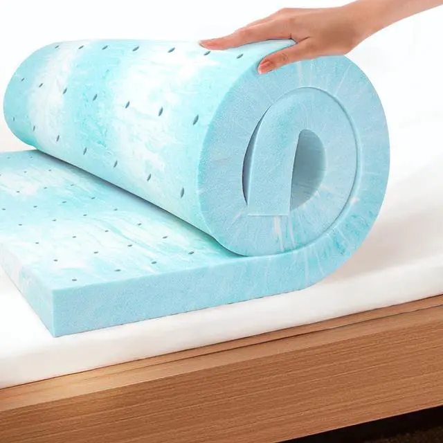 Main image of EGO Topper 4 Inch Queen Memory Foam Mattress Topper, Gel Foam Mattress Topper for Pressure Relief, Ventilated Design Bed Topper in a Box, CertiPUR-US Certified, 60"×80", Medium