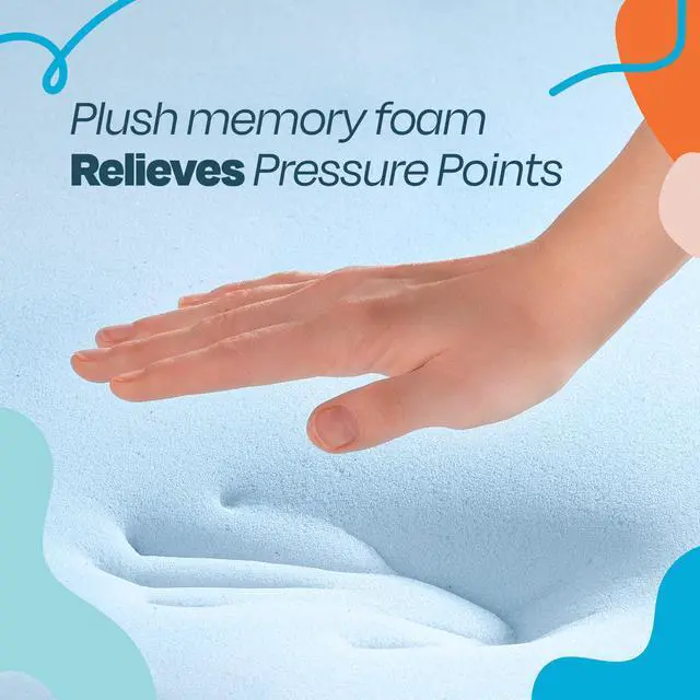Alt view image 3 of 7 - Linenspa Memory Foam Mattress Topper, Twin XL Size - 3 Inch Gel Infused Memory Foam - Plush Feel - Cooling and Pressure Relieving - CertiPUR Certified - Dorm Room Essentials