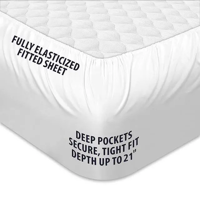 Alt view image 4 of 6 - COONP Queen Mattress Topper, Extra Thick Pillowtop, Cooling and Plush Mattress Pad Cover Cotton Top Bed Topper Protector with 8-21 Inch Deep Pocket