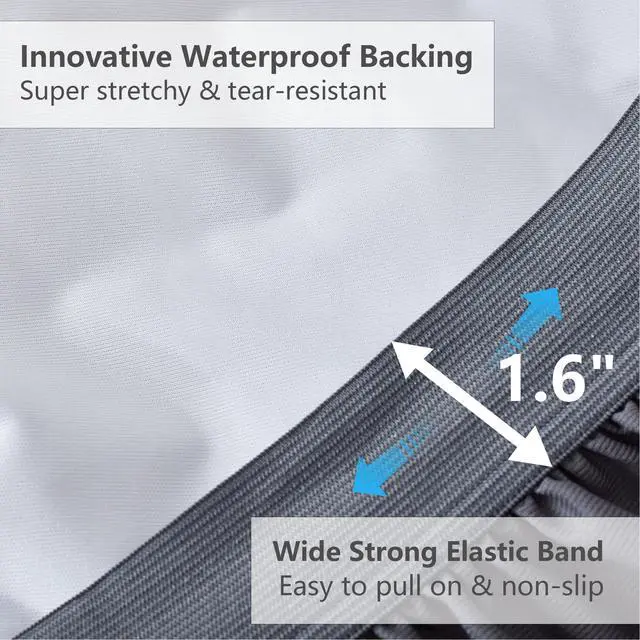 Alt view image 3 of 6 - ELVEN HOME King Size Mattress Pad Waterproof, Cooling Mattress Topper Noiseless, Leak Proof Mattress Protector Deep Pocket Washable, Quilted Fitted Soft King Mattress Pad Cover (78x80 inch, Grey)