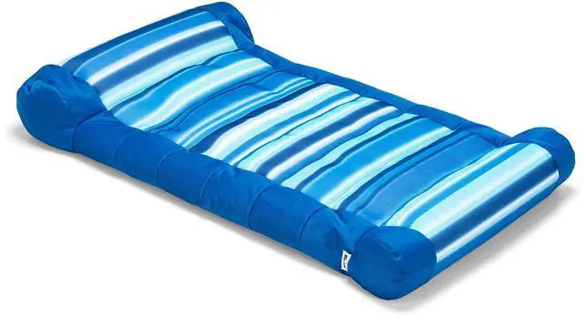 Main image of Big Joe Kona Hammock No Inflation Needed Pool Lounger with Headrest, Blurred Blue Double Sided Mesh, Quick Draining Fabric, 4 feet Big