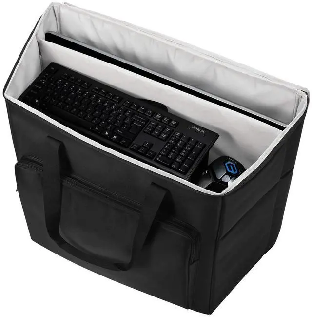 Alt view image 3 of 7 - Buwico Multi-pocket Large Capacity Desktop PC Computer Travel Storage Carrying Case Bag Organizer for 27 Inch Computer Main Processor Monitor Keyboard and Accessories(SizeXL