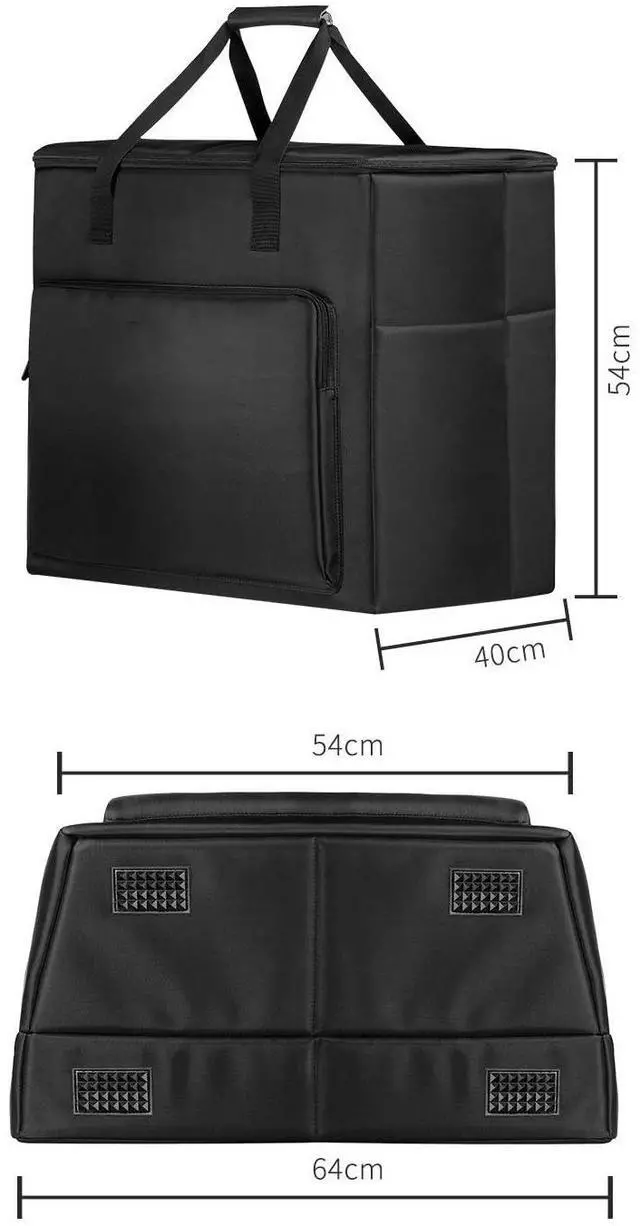Alt view image 6 of 7 - Buwico Multi-pocket Large Capacity Desktop PC Computer Travel Storage Carrying Case Bag Organizer for 27 Inch Computer Main Processor Monitor Keyboard and Accessories(SizeXL