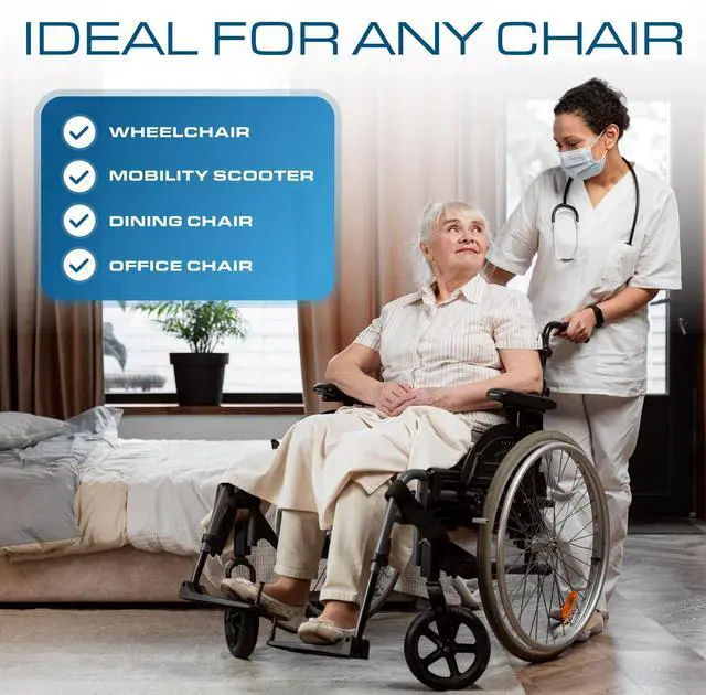 Alt view image 3 of 7 - Kölbs Gel Extreme Wheelchair Cushions Seat Cushion, Coccyx, Sciatica & Tailbone Pain Relief Seating Pad Ideal for Office, Kitchen Wheelchairs and Auto, 24 x 18, 3 Inch Thick