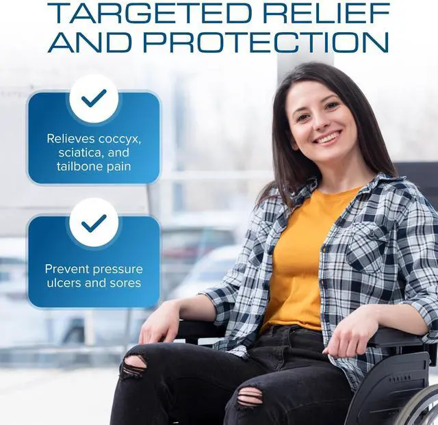 Alt view image 5 of 7 - Kölbs Gel Extreme Wheelchair Cushions Seat Cushion, Coccyx, Sciatica & Tailbone Pain Relief Seating Pad Ideal for Office, Kitchen Wheelchairs and Auto, 24 x 18, 3 Inch Thick