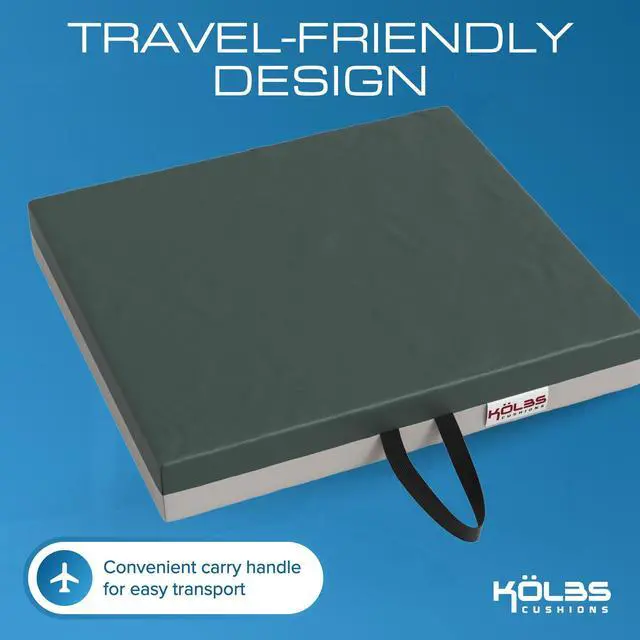Alt view image 6 of 7 - Kölbs Gel Extreme Wheelchair Cushions Seat Cushion, Coccyx, Sciatica & Tailbone Pain Relief Seating Pad Ideal for Office, Kitchen Wheelchairs and Auto, 24 x 18, 3 Inch Thick