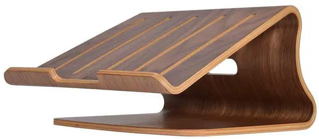 Main image of SAMDI Wood Laptop Stand for Desk,Laptop Holder Stand,Wooden Cooling Computer Holder,Suitable for Most laptops Heat Dissipation Shelf (Walnut)