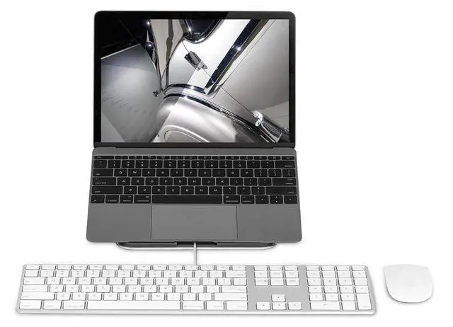 Alt view image 3 of 7 - Mount-It! Tilted Laptop Riser for MacBook and iPad Pro - Ergonomic Laptop and Tablet Wedge - Notebook Cooling Stand for MacBook Pro, Chromebook, iPad Pro, Drawing Tablets with 11"-15" Screens
