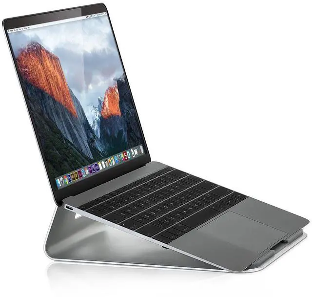 Main image of Mount-It! Tilted Laptop Riser for MacBook and iPad Pro - Ergonomic Laptop and Tablet Wedge - Notebook Cooling Stand for MacBook Pro, Chromebook, iPad Pro, Drawing Tablets with 11"-15" Screens