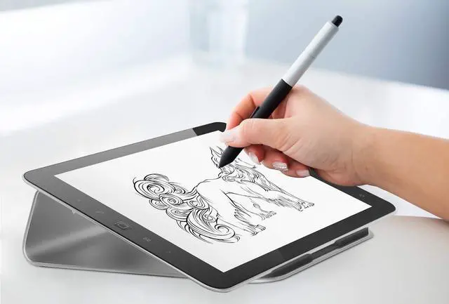 Alt view image 7 of 7 - Mount-It! Tilted Laptop Riser for MacBook and iPad Pro - Ergonomic Laptop and Tablet Wedge - Notebook Cooling Stand for MacBook Pro, Chromebook, iPad Pro, Drawing Tablets with 11"-15" Screens