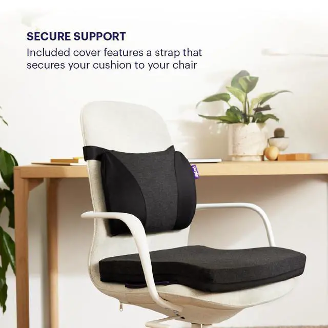 Alt view image 4 of 7 - Purple Back Cushion | Pressure Reducing Grid Designed for Ultimate Comfort | Designed for Chairs, Gaming, and Travel | Made in The USA