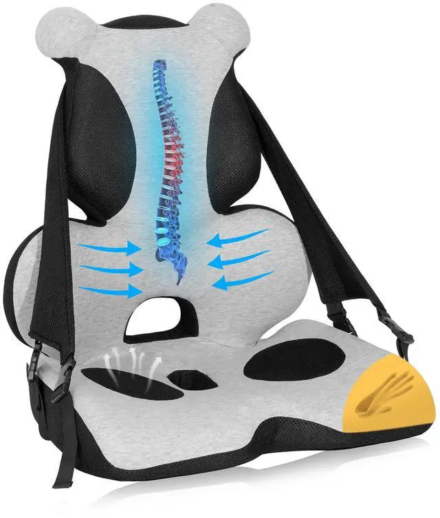 Main image of Memory Foam Lumbar Support Pillow, Car Seat Cushion, Office Chair Cushion, One Piece Chair Pad, Improve Posture, Sciatica, Hip & Back Coccyx Tailbone Pain