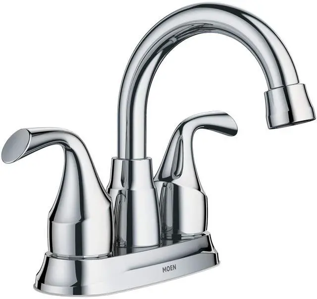 Main image of Moen Idora Chrome Two-Handle Centerset Bathroom Sink Faucet with Drain Assembly, 84115