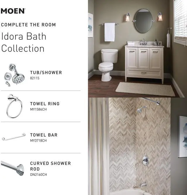 Alt view image 7 of 7 - Moen Idora Chrome Two-Handle Centerset Bathroom Sink Faucet with Drain Assembly, 84115