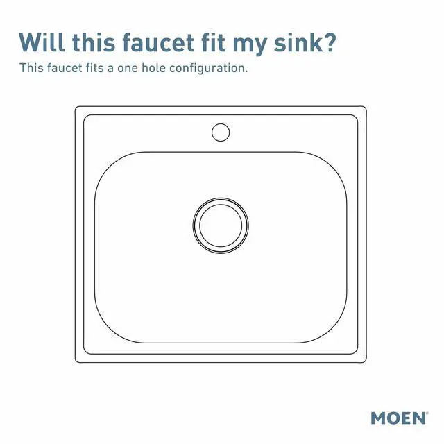 Alt view image 3 of 6 - Moen Chateau Chrome One-Handle Single Hole Low Arc Standard Kitchen Faucet, 7423