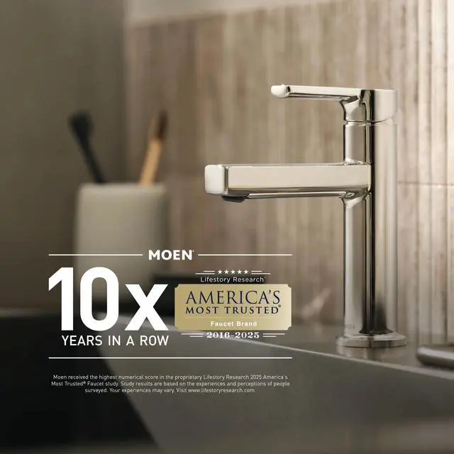 Alt view image 6 of 6 - Moen Chateau Chrome One-Handle Single Hole Low Arc Standard Kitchen Faucet, 7423