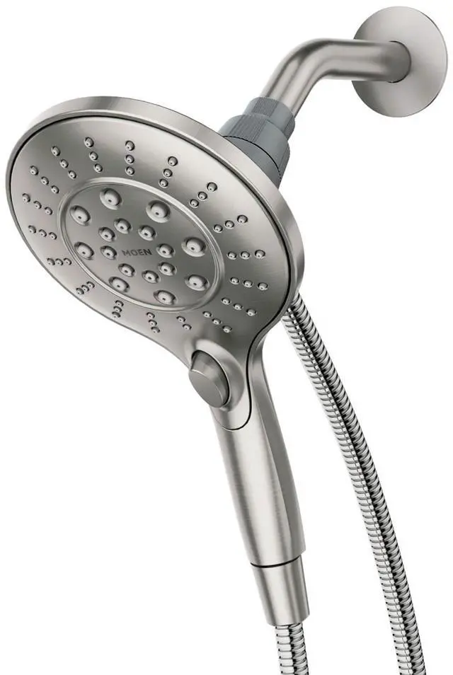 Main image of Moen Engage Spot Resist Brushed Nickel Six-Function 5.5-Inch Removable Handheld Showerhead with Magnetic Docking System, 26112SRN