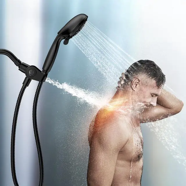 Alt view image 2 of 7 - MakeFit Filtered Shower Head with Handheld Combo Matte Black - Dual 2-in-1 Spa System with Massage Shower and 10 Modes Hand Held Shower, High Pressure with Built in Power Wash Mode