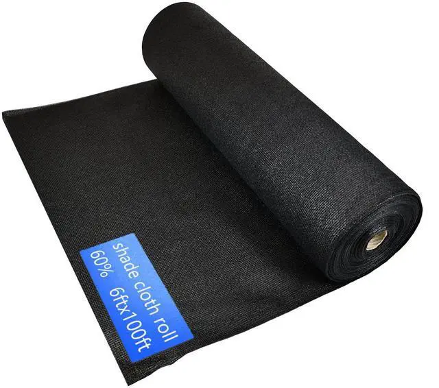 Main image of Lawcephun 60% Shade Cloth Roll 6ft x 100ft - HDPE Sun Shade Fabric Roll, UV Block Cuttable Shade Mesh for Garden, Greenhouse, Patio, Pergola - Black Outdoor Sunblock Shade Netting
