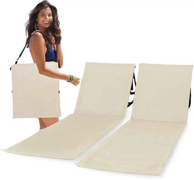 Main image of UNIPRIDE Lightweight Beach Chairs for Adults #2026 - Beach Mat Sand Free Waterproof I Ideal as Lounger for Tanning I Relaxing, Compact & Ultimate Beach Gear (Beige)
