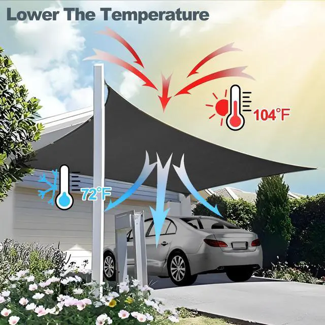 Alt view image 5 of 6 - Cliselda 70%-80% Black Shade Cloth for Patio, 10 x 50ft UV Resistant Sun Shade Mesh Net with Grommets, Mesh Tarp Plant Shade Cover for Plants Garden Greenhouse Backyard Outdoor