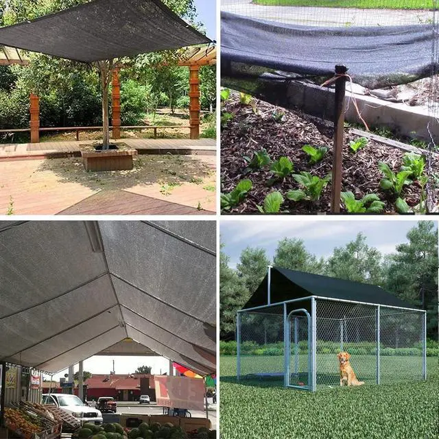 Alt view image 4 of 7 - Vocray 40% Shade Cloth for Plants, 12x30 Ft Greenhouse Shade Cloth, Plant Shade Cover from Sun, Outdoor Mesh Tarp for Garden, Vegetables, Flowers, Potted Plants Heat Protection.