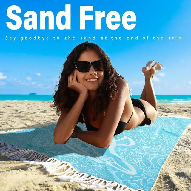 Alt view image 3 of 7 - Widdonen Turkish Beach Towel Quick Dry Absorbent Cotton Lightweight Thin Bathroom Bath Pool Swim Towels Extra Large Oversized Sand Free Beach Accessories Essentials Stuff Cloud Gift for Adults