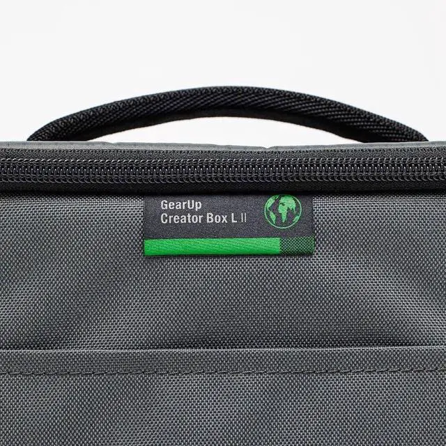 Alt view image 2 of 7 - Lowepro GearUp Creator Box Large II, Mirrorless and DSLR Camera Bag, Camera Case with QuickDoor Access, Made with Recycled Fabric, Orange Padded Interior Dividers, Grey