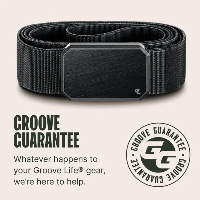 Alt view image 6 of 7 - Groove Life Groove Belt Walnut/Brown - Men's Stretch Nylon Belt with Magnetic Aluminum Buckle, Lifetime Coverage - X-Large (41-50")