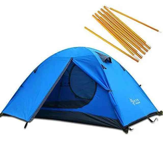 Main image of Outdoors 2 Person 4 Season Tent Camping Backpacking Tents with Carry Bag Portable Easy Setup Lightweight Spacious Interior Compact and Durable Design Hiking Tent (Blue-2 Person)