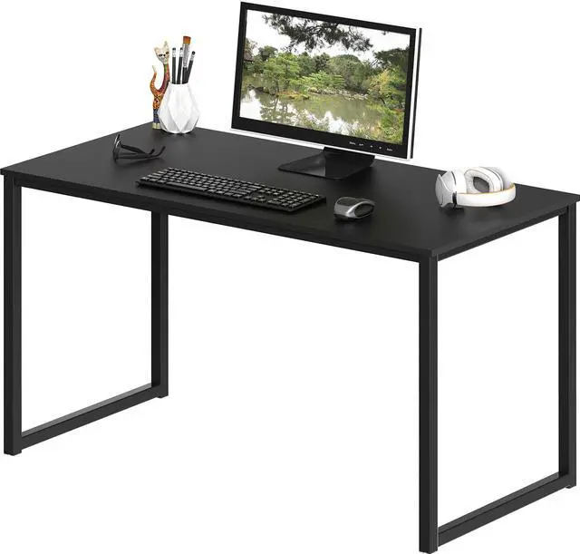 Main image of SHW Mission 40-Inch Home Office Computer Desk, Black