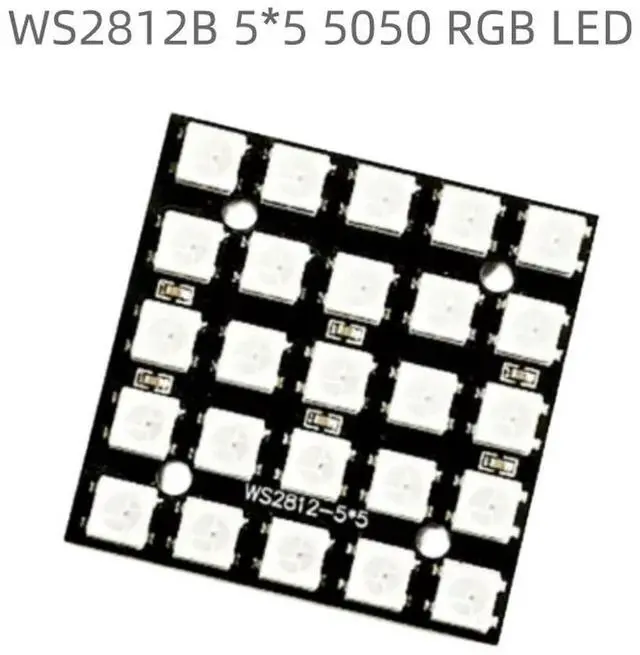 Main image of 1Pcs WS2812B 5* 5-bit 5050 RGB LED Full-color driver 25-bit color Light Development board