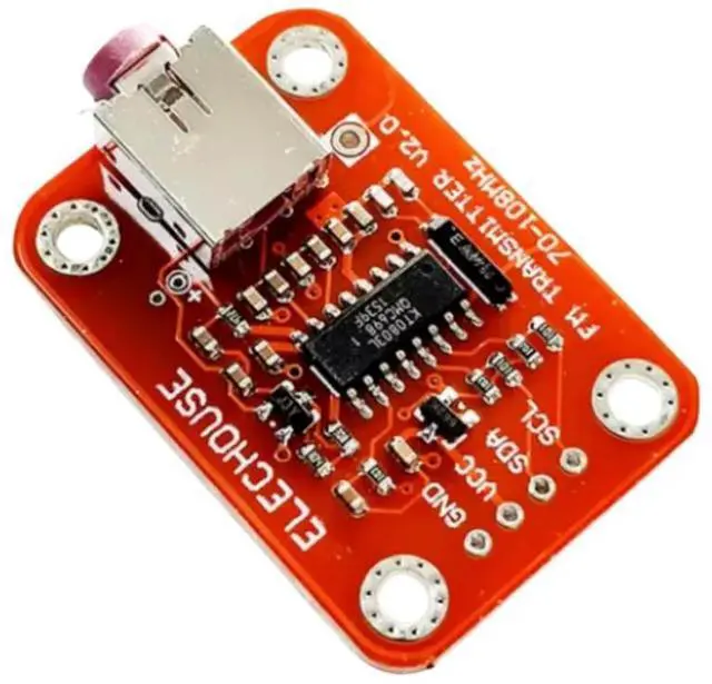 Alt view image 3 of 3 - FM Radio Transmitter Module V2.0 Digital Radio Transmitter Board I2C Interface TTL MIC VCC SDA SCL 3V 5V for