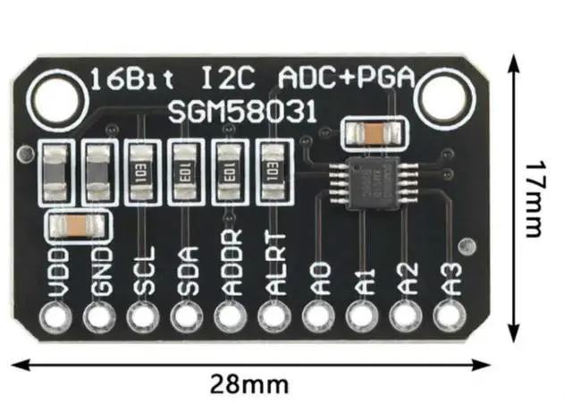 Alt view image 3 of 3 - SGM58031 Analog-Digital Conversion Module - 16-bit High-Precision ADC Data Acquisition and Conversion Development Board