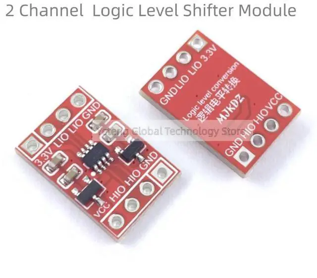 Main image of 1Pcs Bi-Directional Logic Level Shifter Module 5V 3.3V 2 Channel, for I2C UART TTL Serial, Reverse Polarity Protection