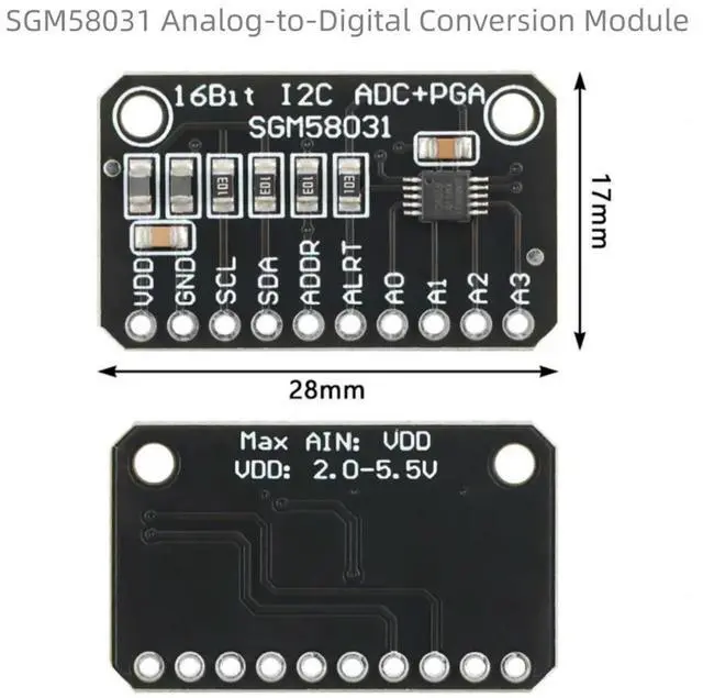 Main image of SGM58031 Analog-Digital Conversion Module - 16-bit High-Precision ADC Data Acquisition and Conversion Development Board
