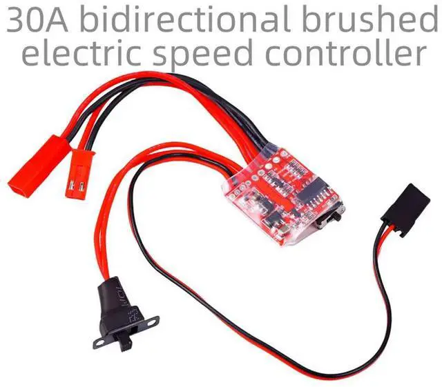 Main image of 30A bidirectional brushed electric speed control with brake/no brake switch switchable RC remote control model electric vehicle