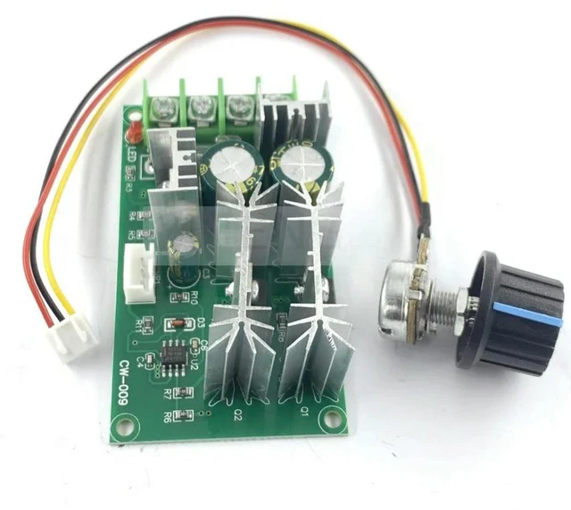 Alt view image 3 of 3 - DC10-60V DC motor governor 12V 24V 36V 48V High power drive module PWM motor governor 20A current regulator in stock